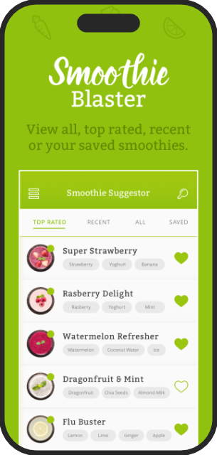 Smoothie Blaster App Screenshot